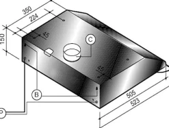 Electrum Onderbouw Afzuigkap Uh611Lw Wit 60Cm