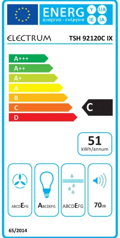 Electrum Schouwafzuigkap Tsh 92120C Ix 90Cm Rvs