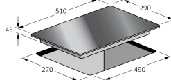 Electrum Vitrokookplaat 2 Zones Ptl320Vtct Zwart 29Cm