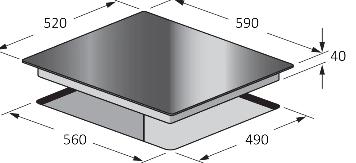 Electrum Vitrokookplaat Pa6040Vtc Zwart