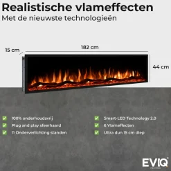 Elektrische Sfeerhaard Smartline 72″ Inch – 182 Cm
