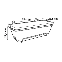 Elho Barcelona All-In-1 O50Cm Antraciet