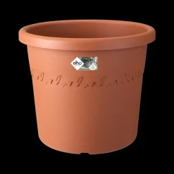 Elho Bloempot Algarve Cilindro Rond Wielen O40Cm Terra