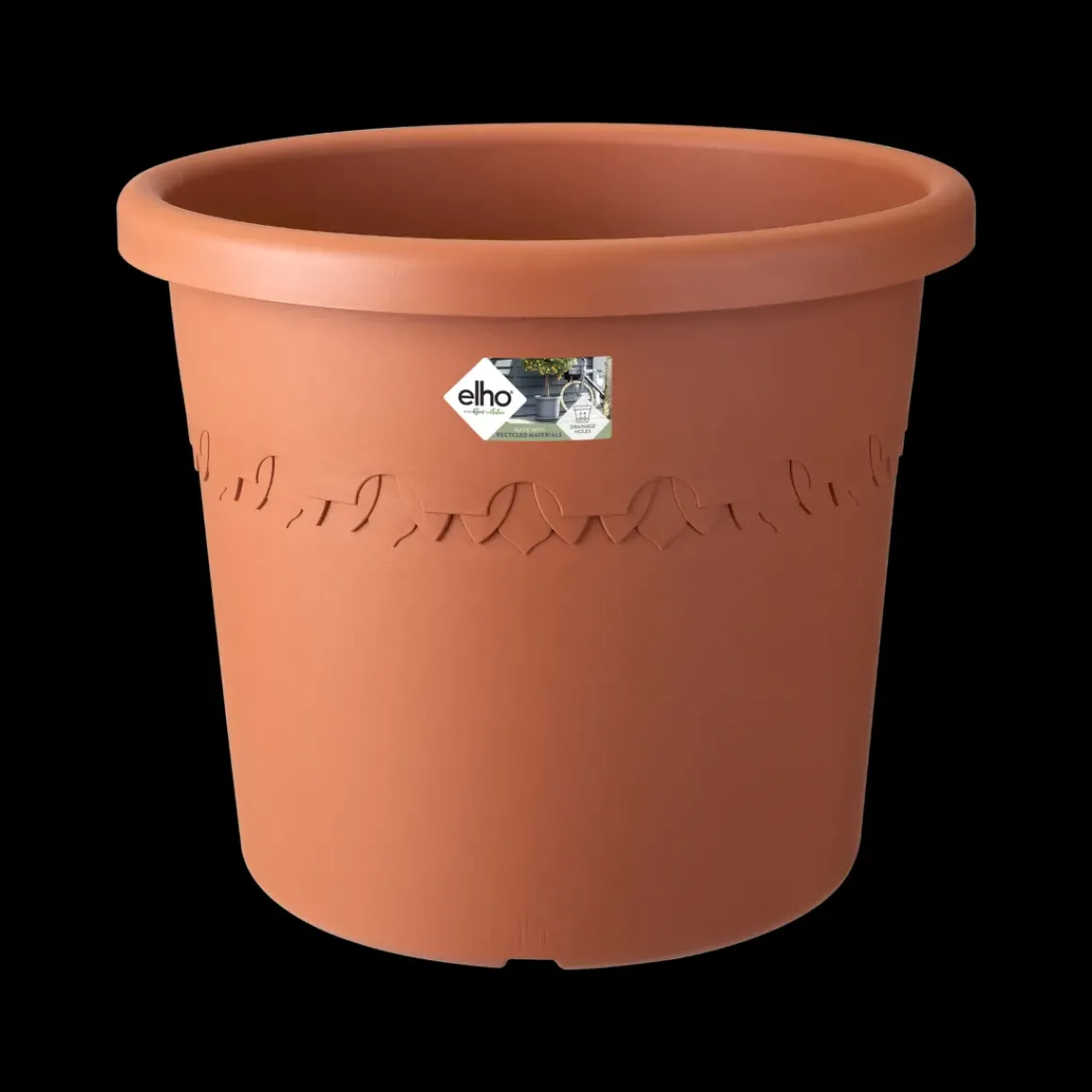Elho Bloempot Algarve Cilindro Rond Wielen O40Cm Terra