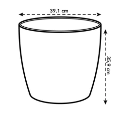 Elho Bloempot Brussels Rond Wielen O40Cm Antraciet