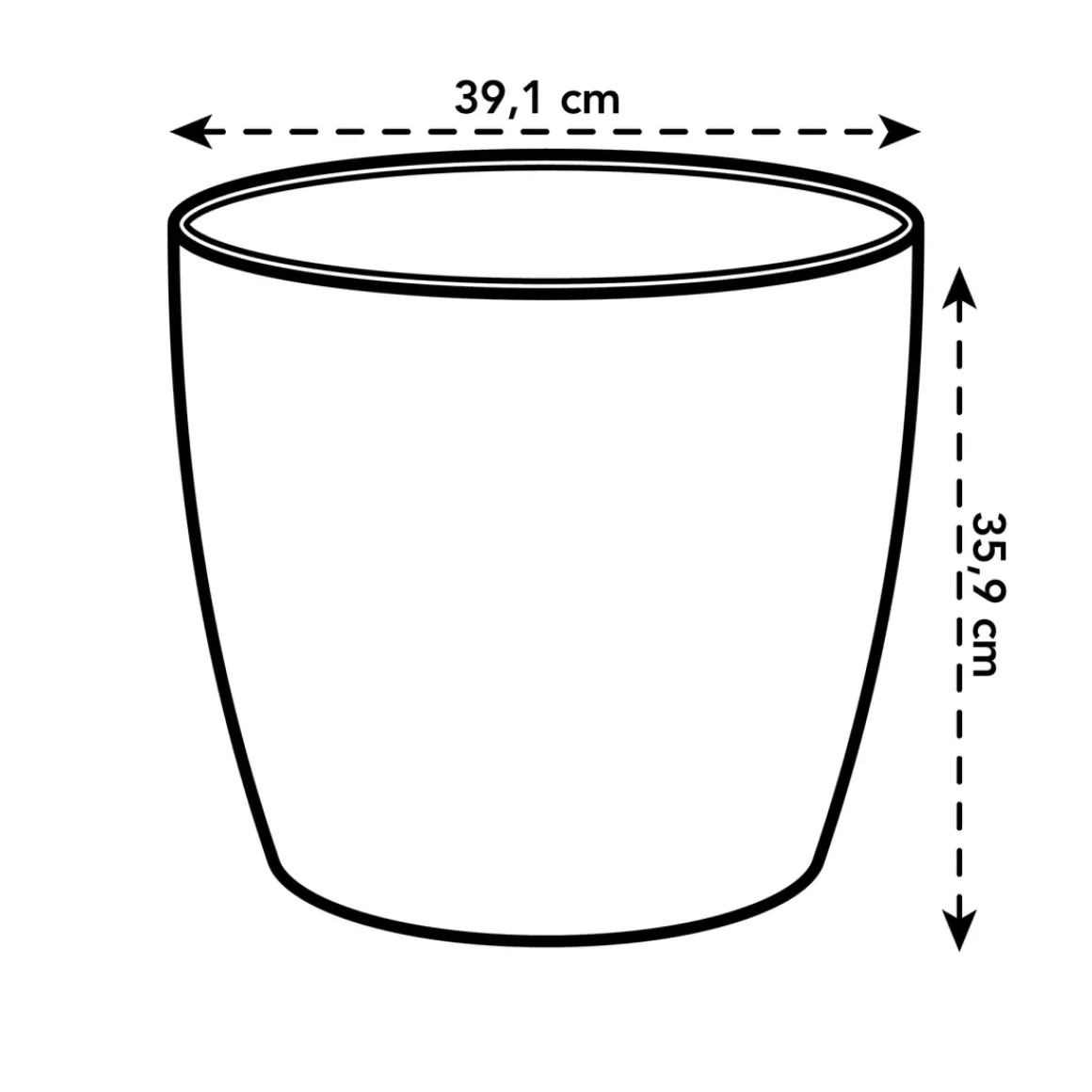 Elho Bloempot Brussels Rond Wielen O40Cm Antraciet