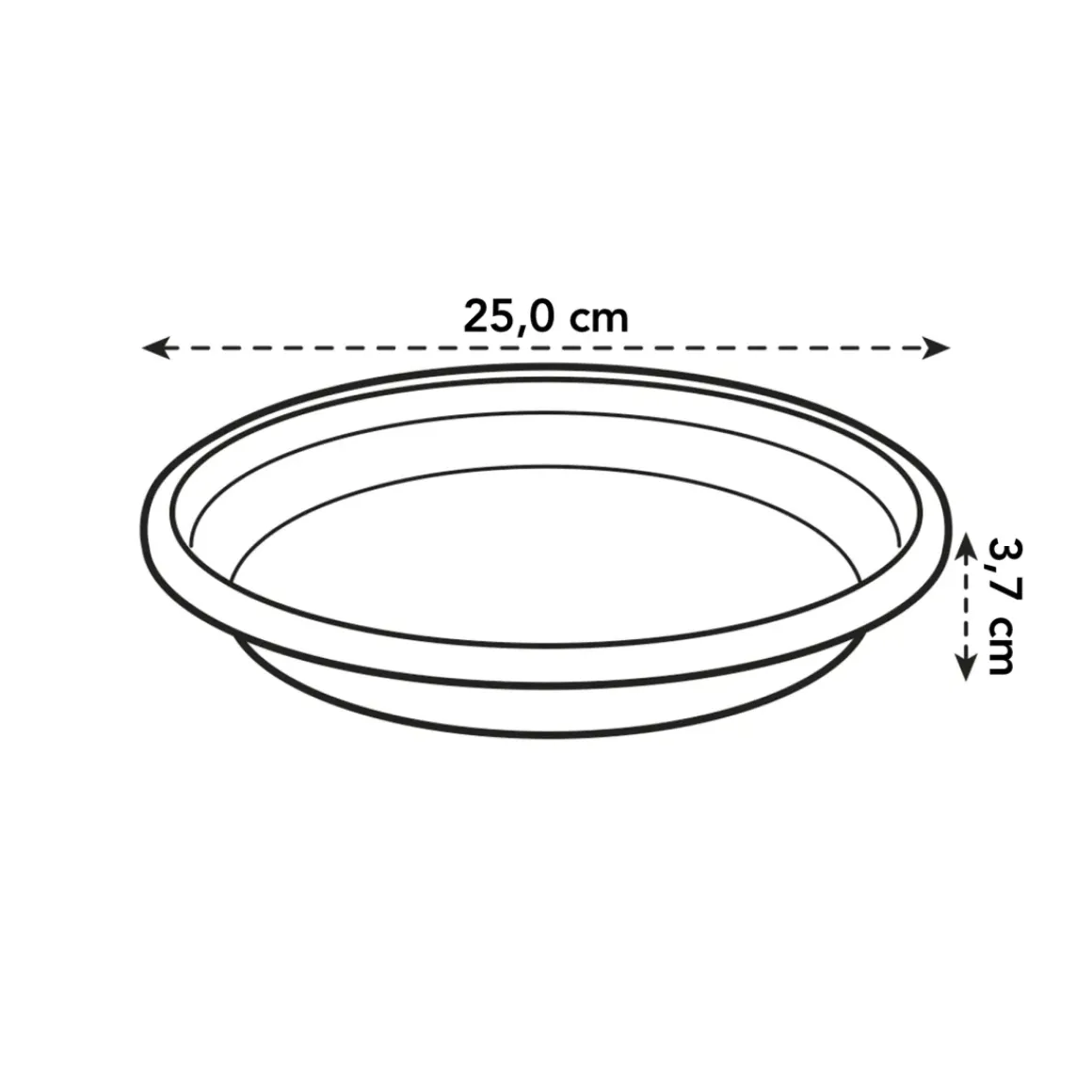 Elho Bloempot Universele Schotel Rond O25Cm Terra