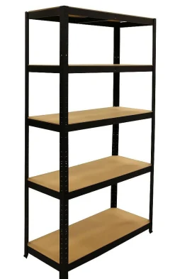 Erro Stellingkast Met 5 Planken - Zwart - 90Cm