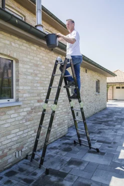 Escalo Vouwladder Multifold 2-In-1 Zwart