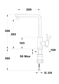 Essebagno Keukenkraan Pure Ii Wit