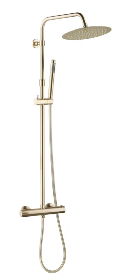 Essebagno Regendoucheset Luisa Ii Met Thermostatische Kraan O250Mm Goud
