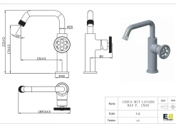 Essebagno Wastafelkraan Indus Laag Rvs