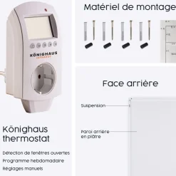 Eurom Infraroodwarmtepaneel Sani 600W Zwart
