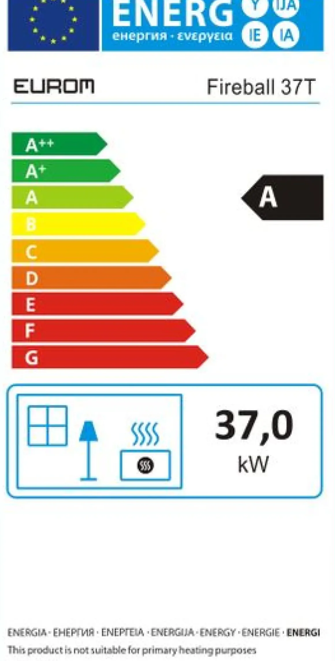 Eurom Warmtekanon Fireball 37Kw Petroleum/Diesel