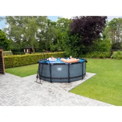 Exit Wood Opzetzwembad Met Filterpomp Bruin O360X122Cm