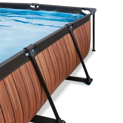 Exit Wood Opzetzwembad Met Filterpomp Bruin 220X150X65Cm