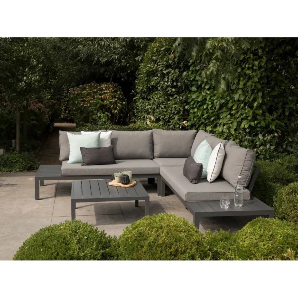 Exotan Loungeset Incl. Kussens - Aluminium - Grijs - 63X245X245