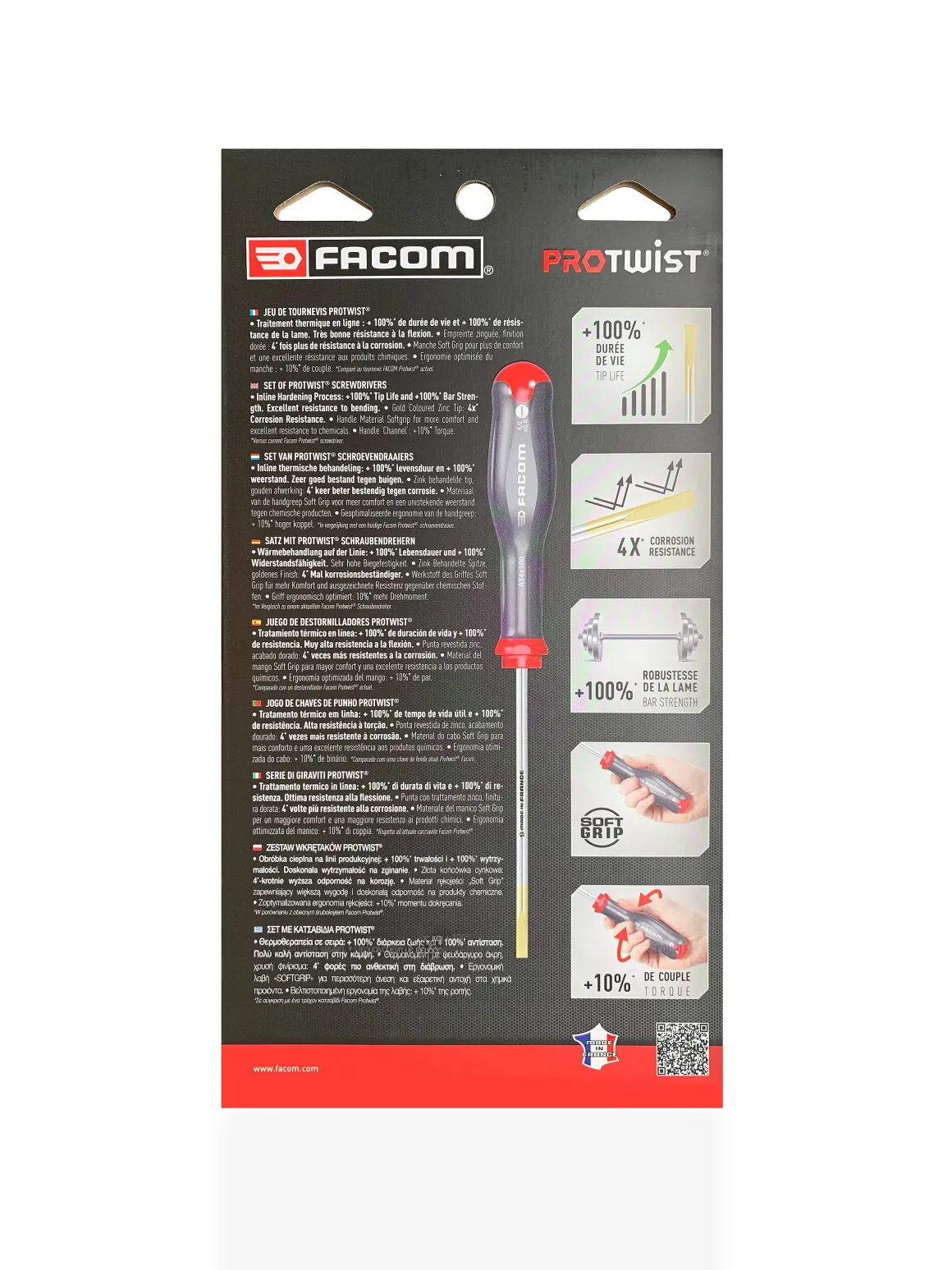 Facon Schroevendraaierset Protwist 8-Delig.