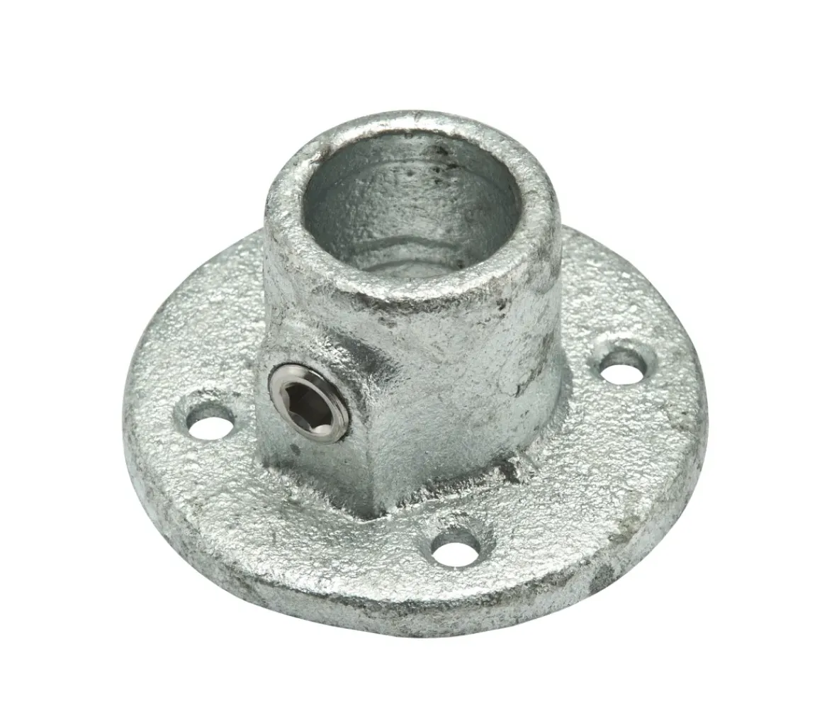 Flexfit Voetplaat Gegalvaniseerd Rond Diam. 28 Mm