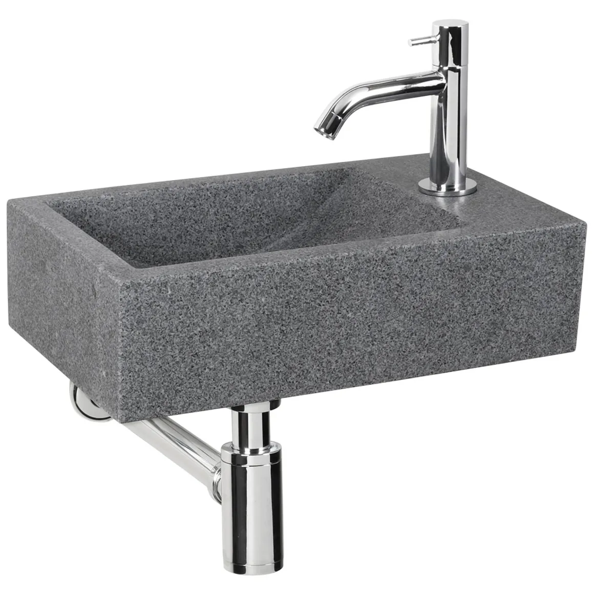 Fonteinset Cheops Natuursteen Wasbak 40 X 23 X 11 Cm