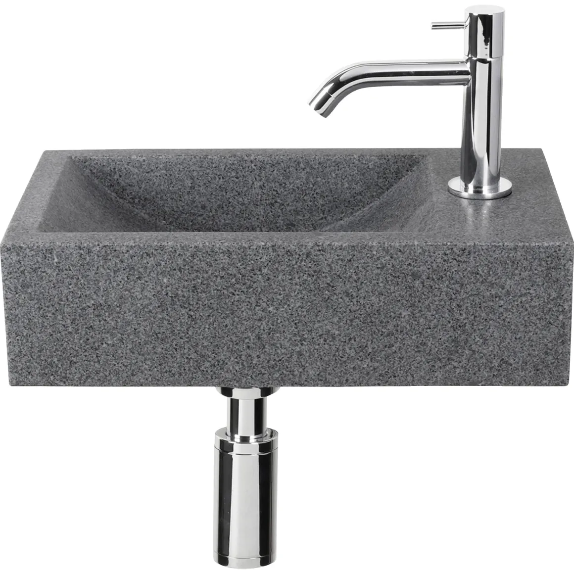 Fonteinset Cheops Natuursteen Wasbak 40 X 23 X 11 Cm