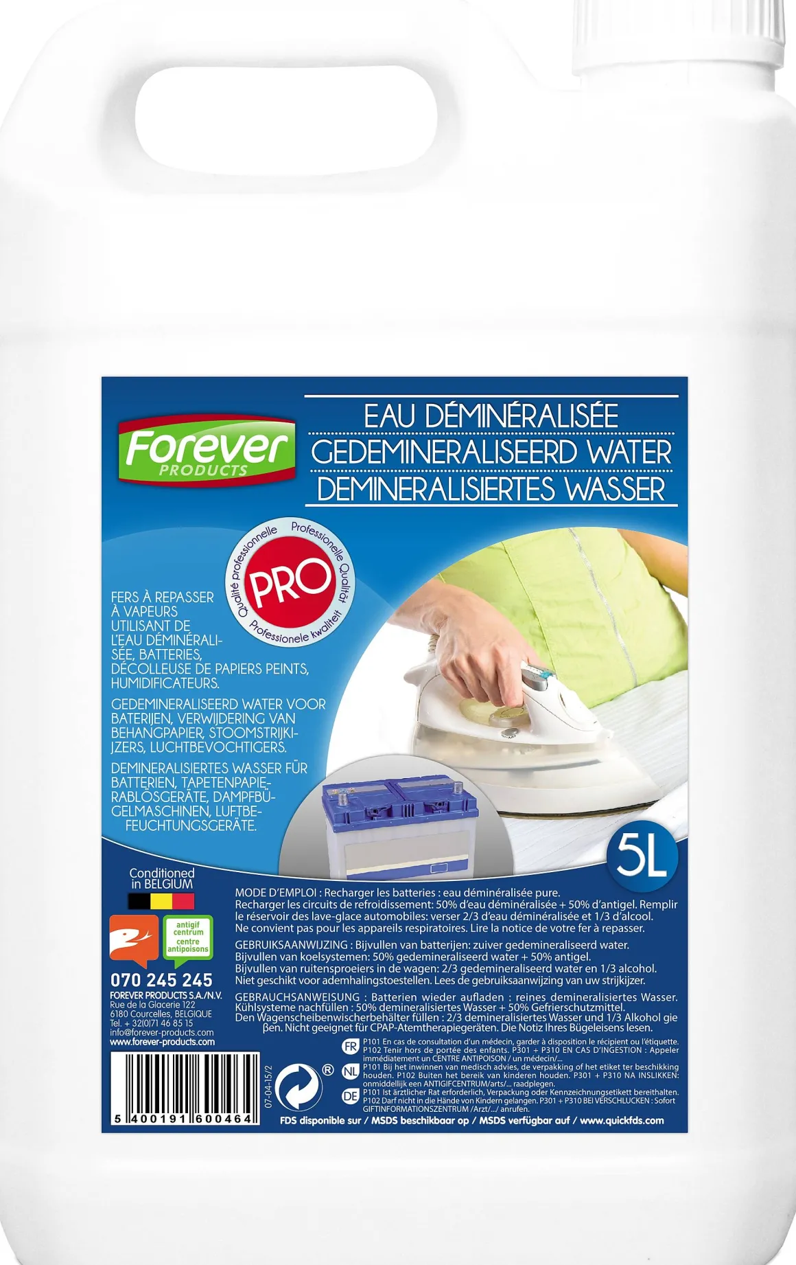 Forever Gedemineraliseerd Water 5L