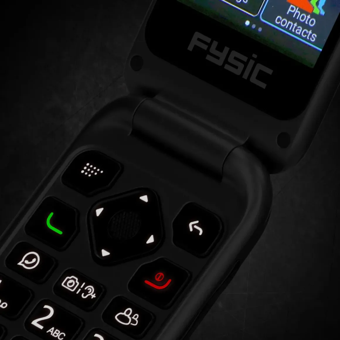 Fysic F25 - Eenvoudige Mobiele Klaptelefoon Voor Senioren Met Sos Noodknop, Zwart