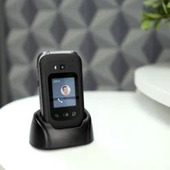 Fysic F25 - Eenvoudige Mobiele Klaptelefoon Voor Senioren Met Sos Noodknop, Zwart