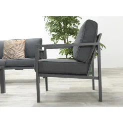 Garden Impressions Durban Loungeset 4-Delig - Zwart