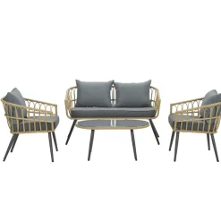 Garden Impressions Tarulo Loungeset 4-Delig - Donker Grijs