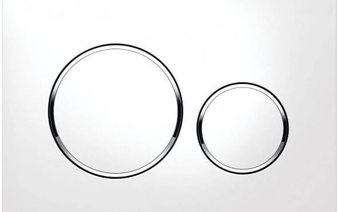 Geberit Bedieningspaneel Sigma 20 Voor Up320, Up720, Up300 En Up700 Inbouwreservoirs| 16,4X24,6X1,1Cm Wit/Chroom