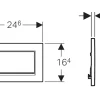 Geberit Bedieningspaneel Sigma 30 Voor Up320 Inbouwreservoirs| 246X164Mm Wit/Chroom