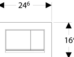 Geberit Bedieningspaneel Sigma 30 Voor Up320, Up720, Up300 En Up700 Inbouwreservoirs| 246X164Mm Mat Verchroomd