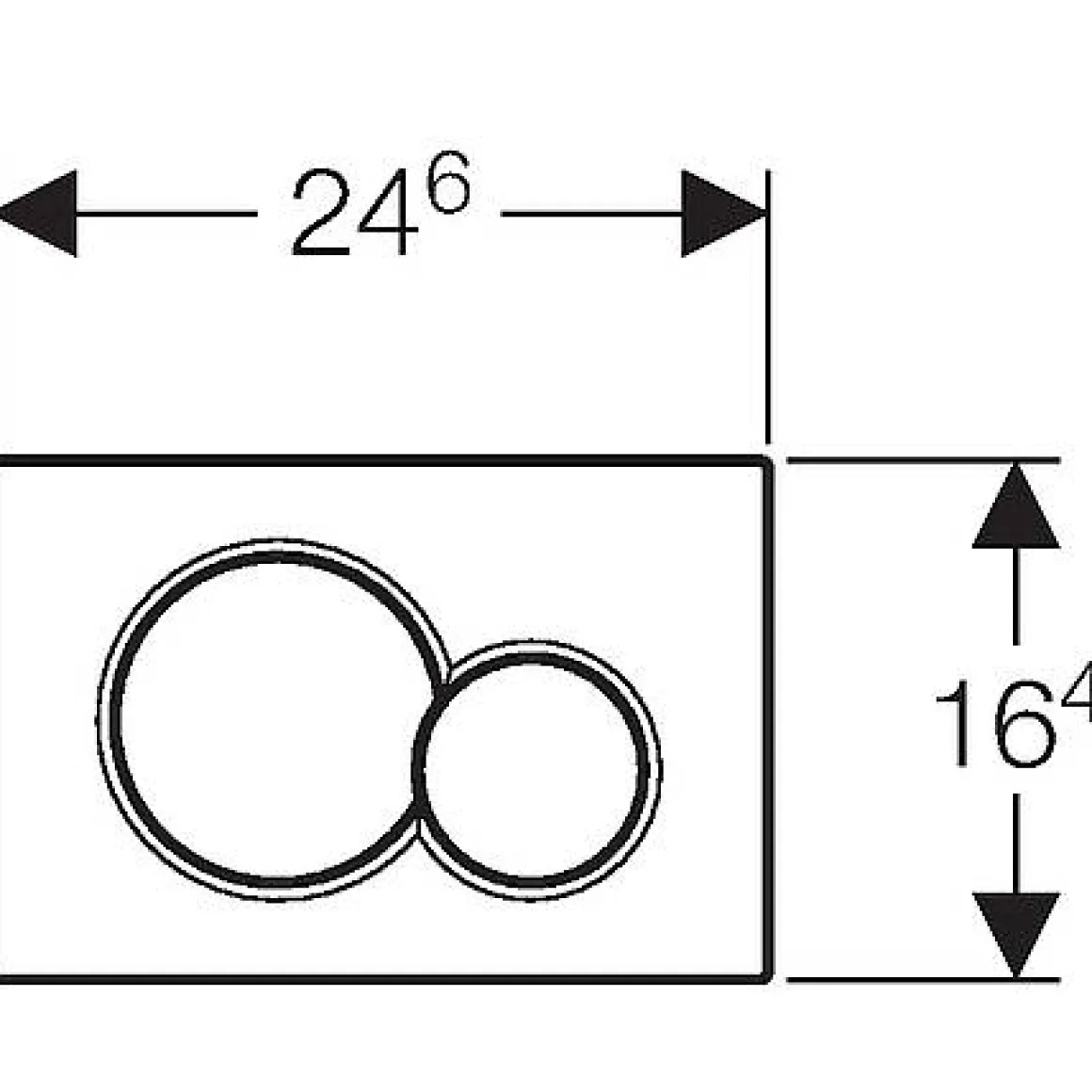 Geberit Bedieningspaneel Sigma 01 Voor Up320, Up720, Up300 En Up700 Inbouwreservoirs| 24,6X16,4X1,3Cm Verchroomd