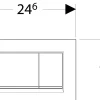 Geberit Bedieningspaneel Sigma 30 Voor Up320, Up720, Up300 En Up700 Inbouwreservoirs| 246X164Mm Glanzend Zwart/Chroom