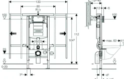 Geberit Inbouwreservoir Duofix Basic Up100 3/6L 112X50X12Cm