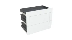 Geheel Van 1 Lade + 2 Korflades Keukenkast Modulo Nyl Opaalwit 90X72Cm
