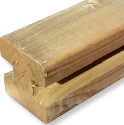 Gleufpaal Vuren Bruin 9X9X240Cm