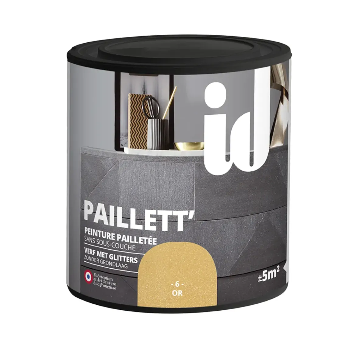 Glitterverf Paillett' 500Ml Goud