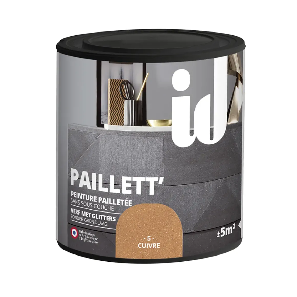 Glitterverf Paillett' 500Ml Koper
