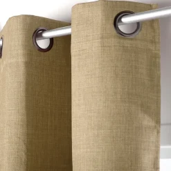 Gordijn Verduisterend Thermisch Bella Ringen Beige 140 X 260 Cm