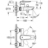 Grohe Badmengkraan Start Edge 1/2" Chroom