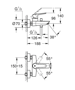 Grohe Badmengkraan Start Chroom
