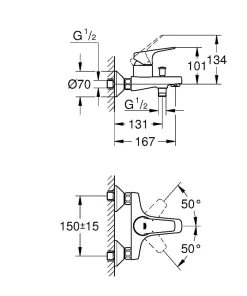 Grohe Badmengkraan Start Flow Chroom
