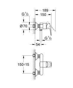 Grohe Douchemengkraan Startloop Chroom