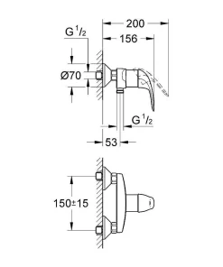 Grohe Douchemengkraan Swift Chroom
