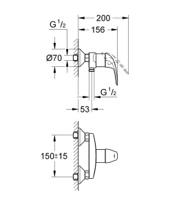 Grohe Douchemengkraan Swift Chroom