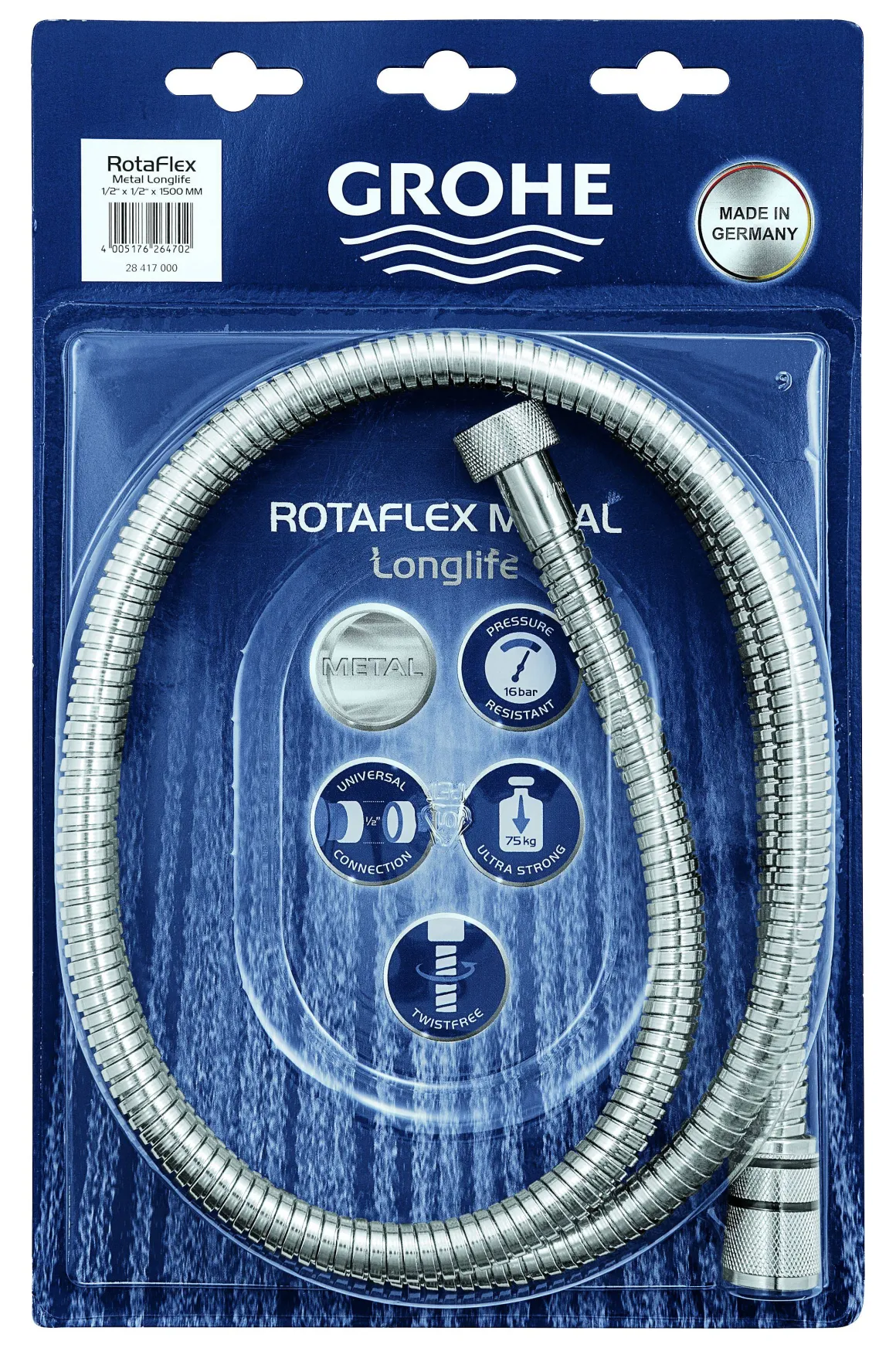Grohe Doucheslang Movario Metaal 150Cm Chroom