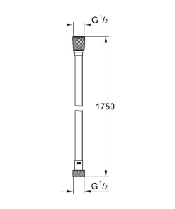 Grohe Doucheslang Silverflex Twistvrij 1750Mm Donkergrijs/Hard Graphite