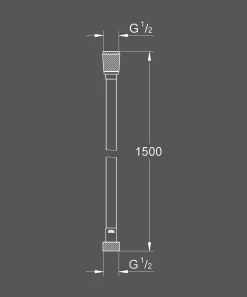 Grohe Doucheslang Vitalioflex Silver 150Cm Chroom